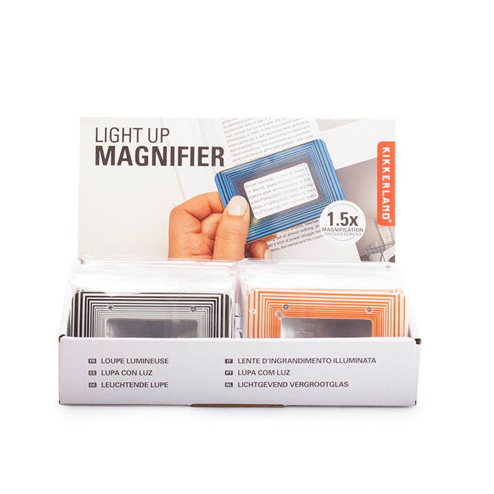 Kikkerland Design Inc - Wholesale Magnifying Glass - Light Up Magnifier Assorted1
