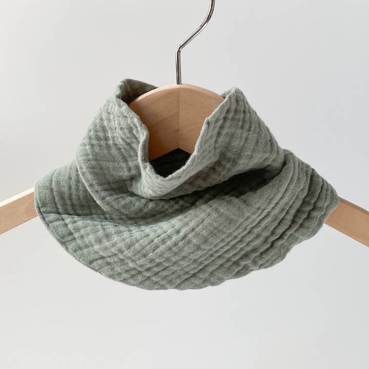 Charley Charles - Wholesale Bib - Baby - SAGE Lightweight Cotton Gauze Baby Scarf Bib