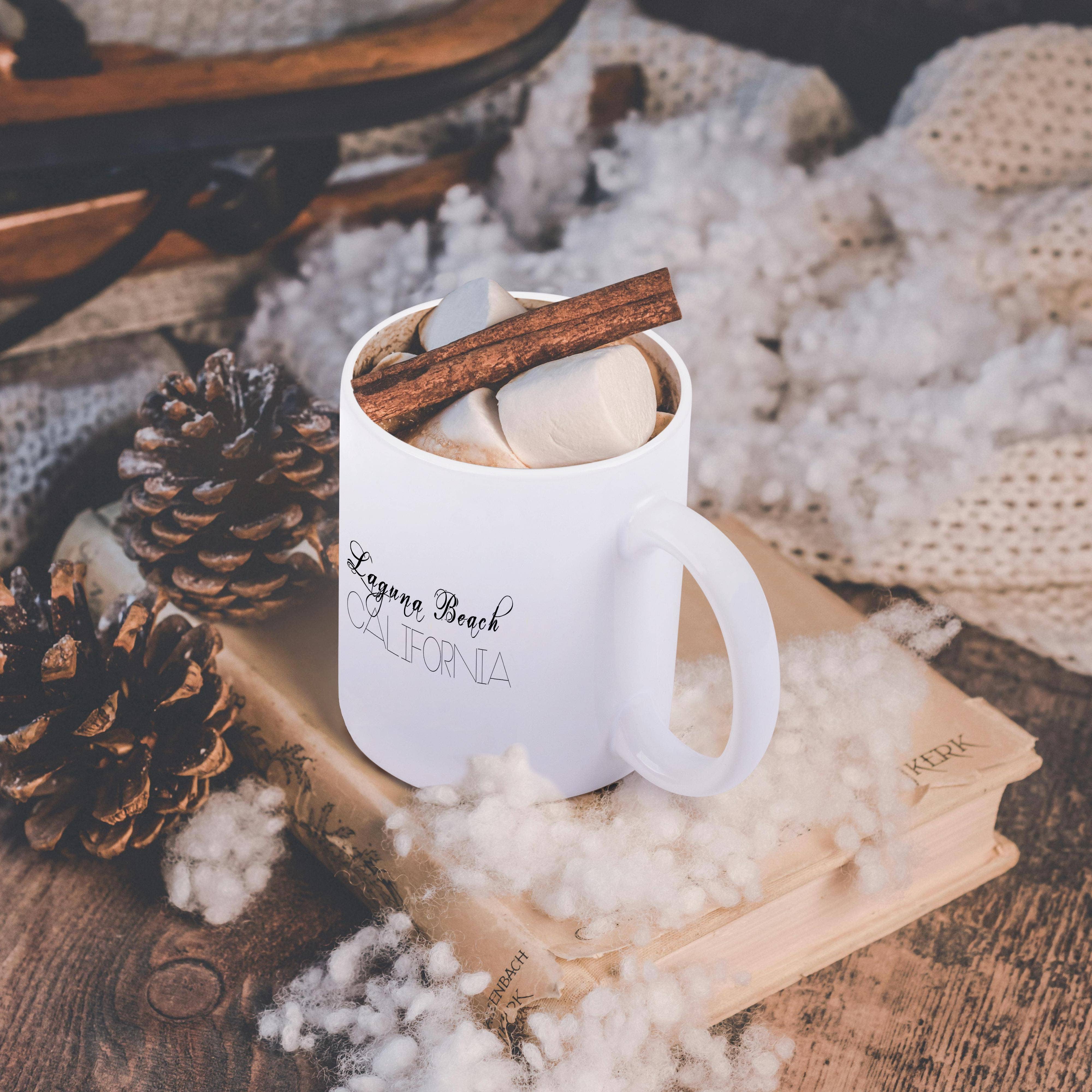 3dRose - Wholesale Coffee Mug - 3dRose, American Beaches - Laguna Beach, California, black on white, Mug11