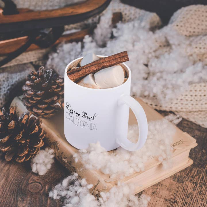 3dRose - Wholesale Coffee Mug - 3dRose, American Beaches - Laguna Beach, California, black on white, Mug11