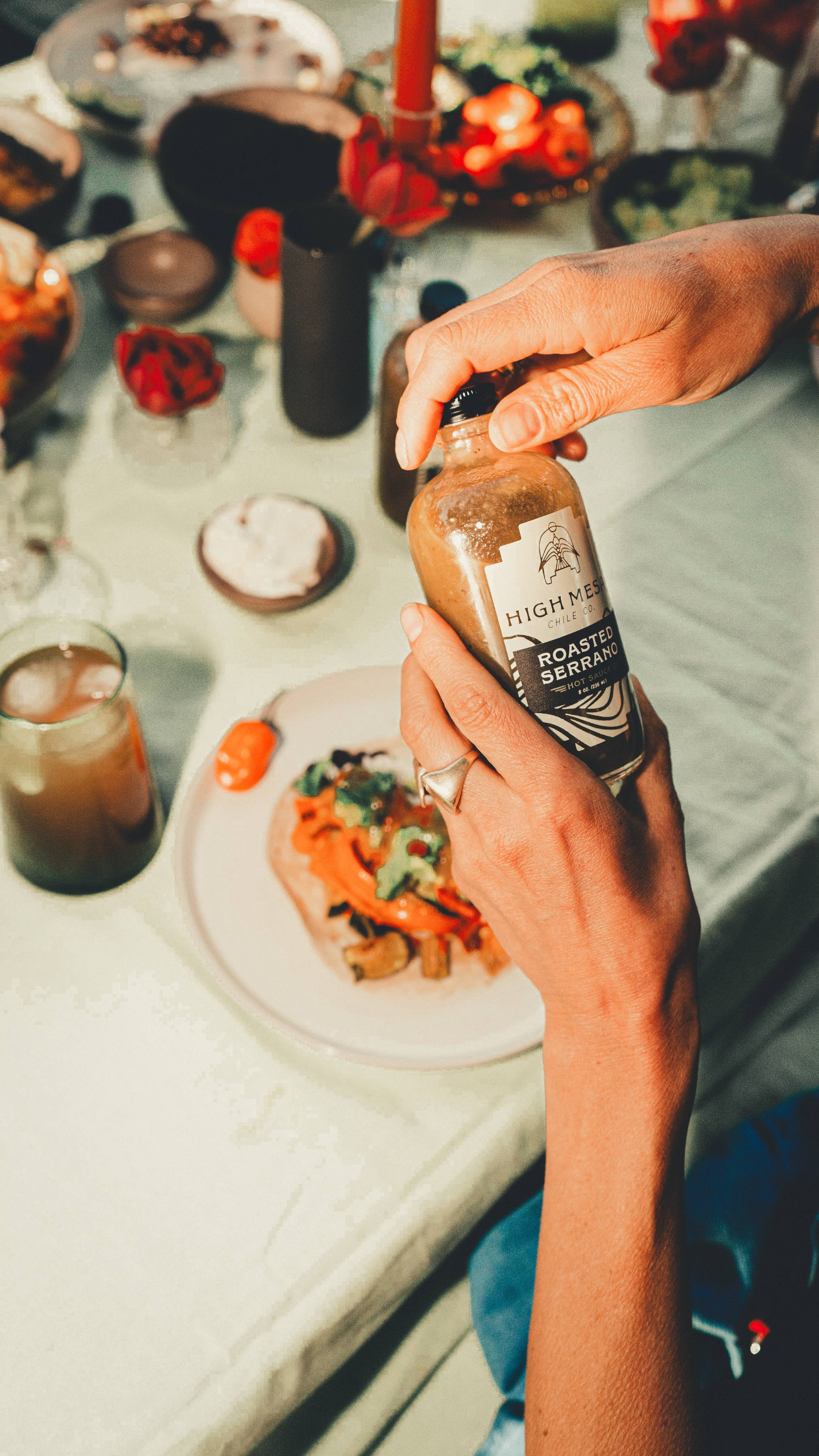 High Mesa Chile Co. - Wholesale Pikante saus - Geroosterde serrano-hete saus3