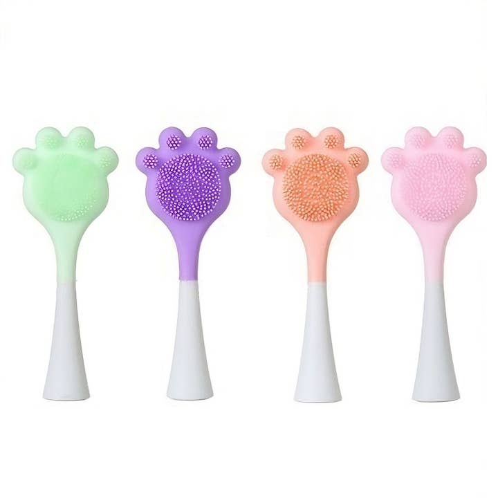 12pk Paw Silicone Facial Cleansing Brush for wholesale by Diacly
