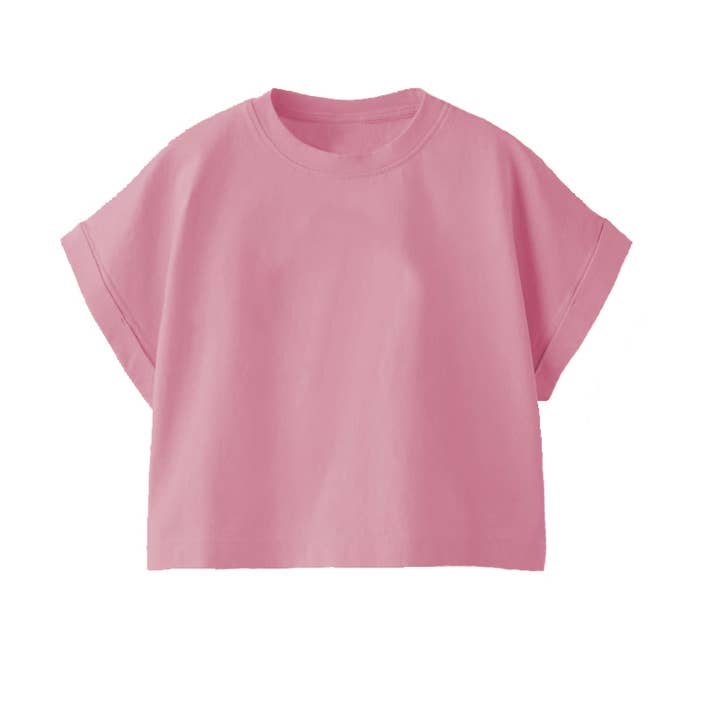 GIRLS S/S CREW NECK BOXY T-SHIRT for wholesale by Silver Jeans