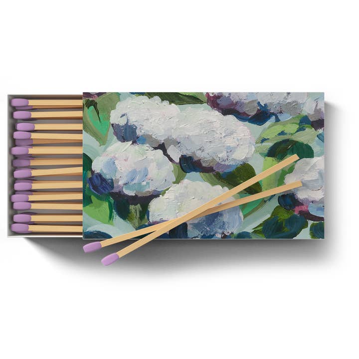 Coastal Hydrangea Matches Candle Kim Hovell for wholesale by Annapolis Candle