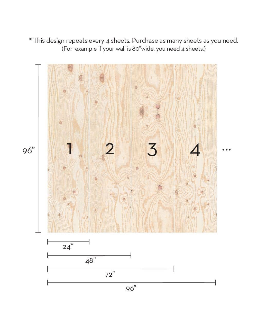 Simple Shapes - Wholesale Wallpaper - Plywood Accent Mural Wall Art Wallpaper - Peel and Stick3