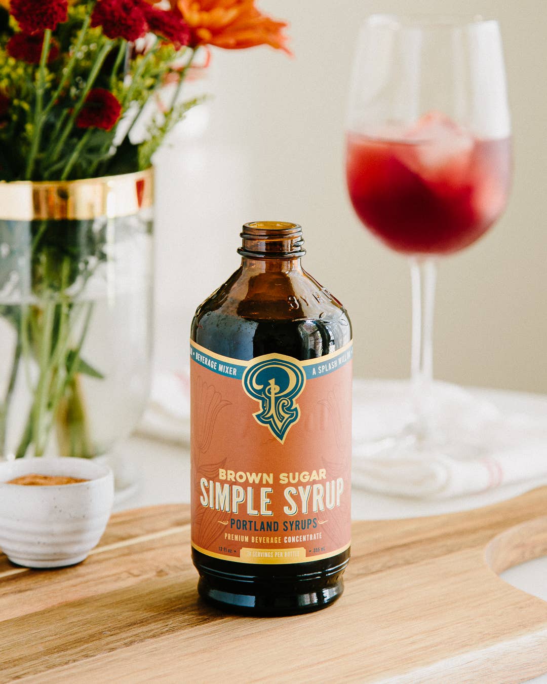 Portland Syrups - Wholesale Cocktail Mix/Syrup - Brown Sugar Simple Syrup 12 oz - Mixed Drinks & Coffee Syrup6