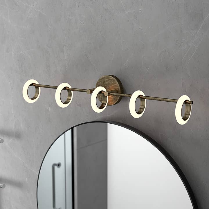 Oroma Home - Vendita all'ingrosso Applique - Lampada da bagno Loop a 5 luci dimmerabile5