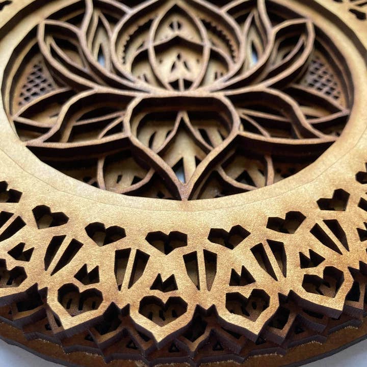 Houten 3D-gelaagde mandala voor wholesale door Sophella Crafts