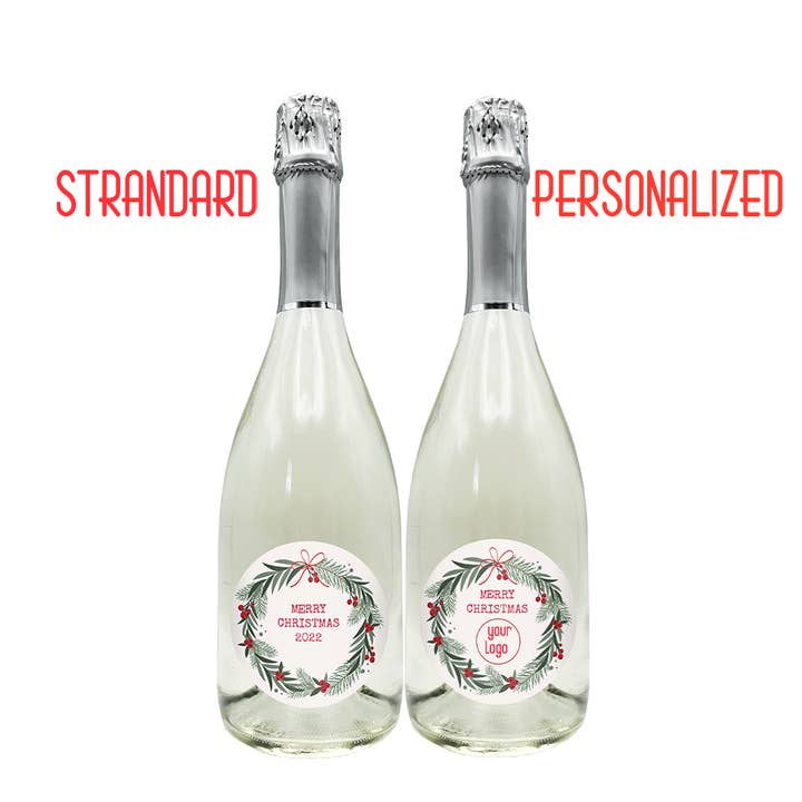 Non-Alcoholic Sparkling Wine - Christmas edition in PRIVATE LABEL for wholesale by Bottle-up