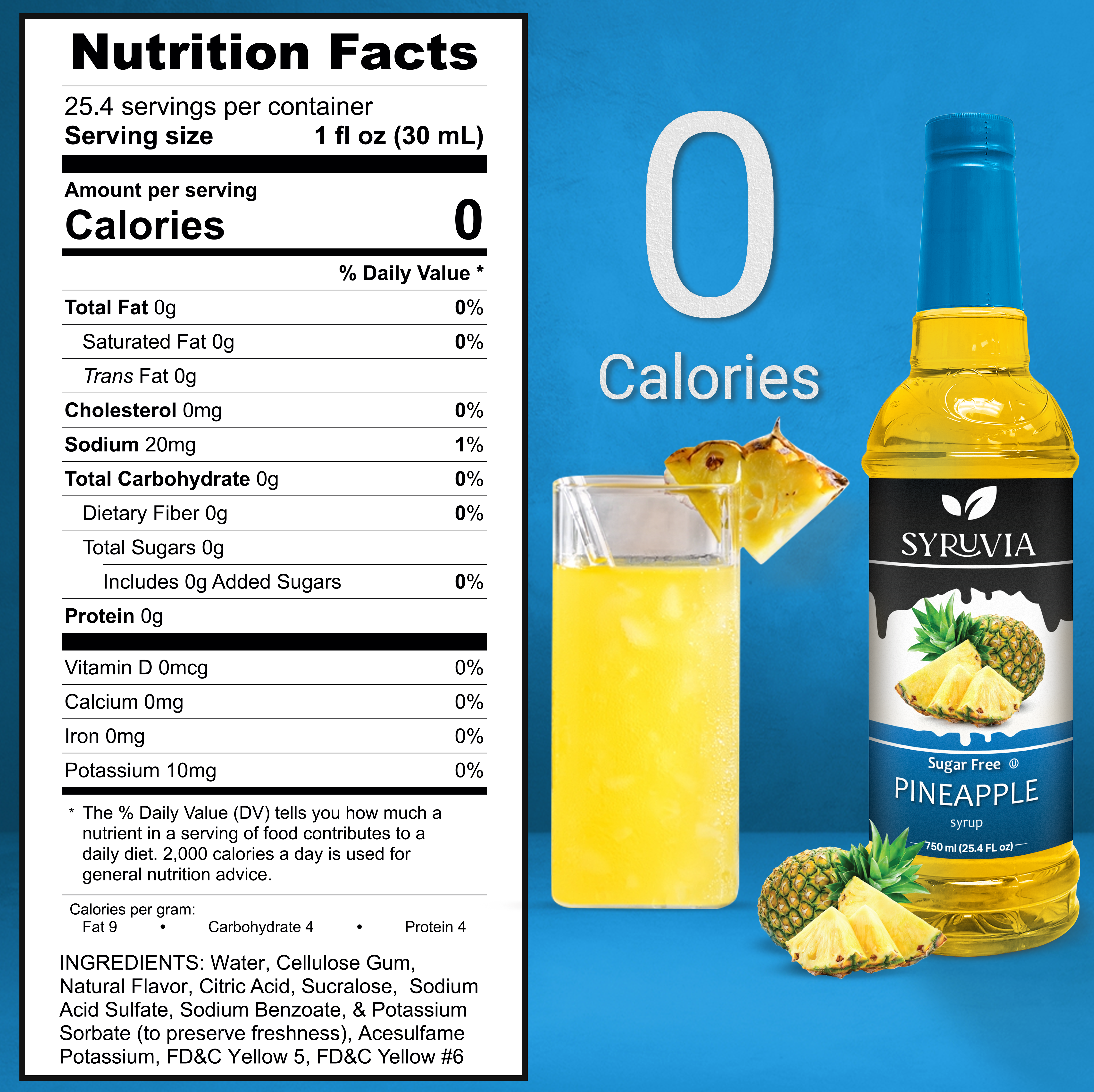 Syruvia - Wholesale Cocktail Mix/Syrup - Sugar-Free Pineapple Syrup2