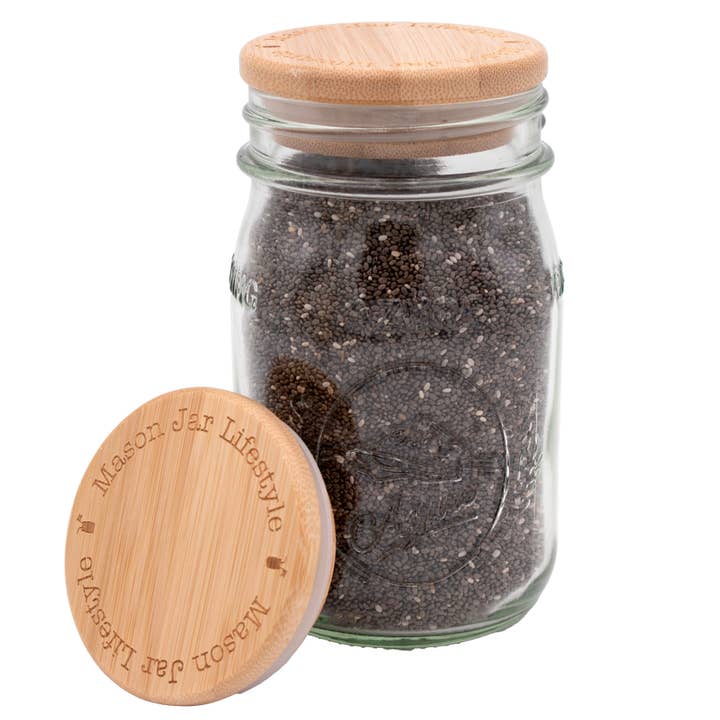 Mason Jar Lifestyle - Wholesale Food Storage Container - Bamboo Storage Stopper Lids for Mason Jars3