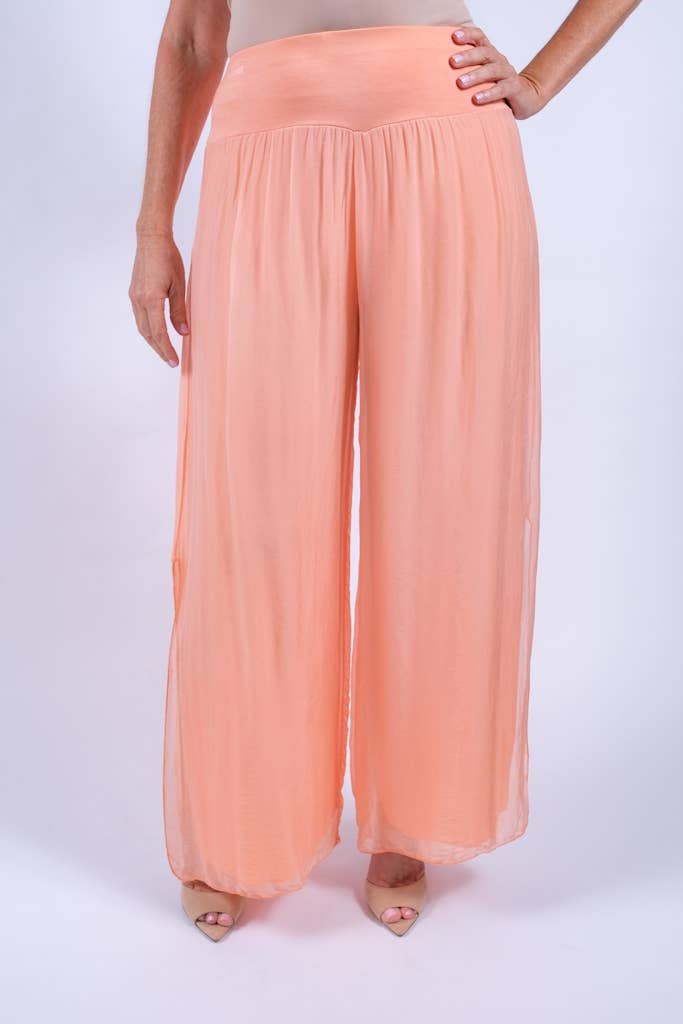 TINA Stephens Italy/Tees By Tina - Wholesale Pants - Women's - Eva Silk Side Slit Pant (PL206)26