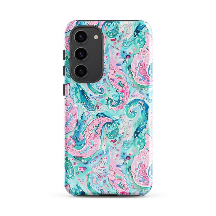 Paisley Mermaid - Coque de téléphone robuste pour Galaxy S23 S24 S25 pour la vente par Calypso Rose Designs
