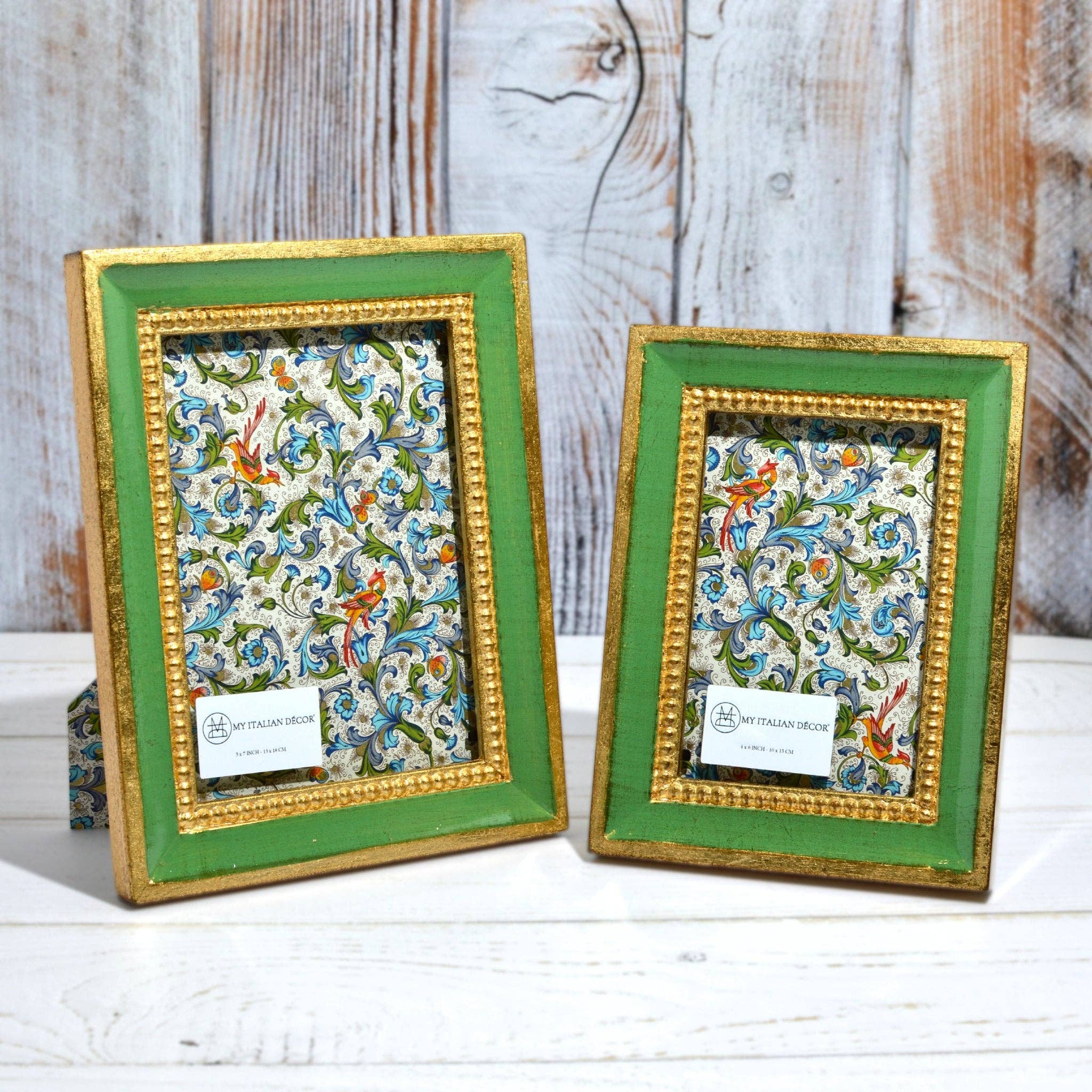 Via Graceffo - Wholesale Picture Frame - Italian Florentine Carved Wood Beaded Photo Frame, 4x6, 5x7, 8x102