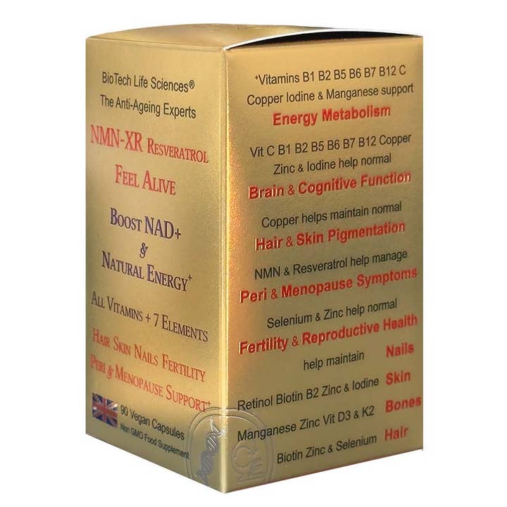 BioTech Life Sciences – wholesale Oral supplement/vitamin – NMN-XR NMN Resveratrol capsules Vitamins +Minerals Menopause1