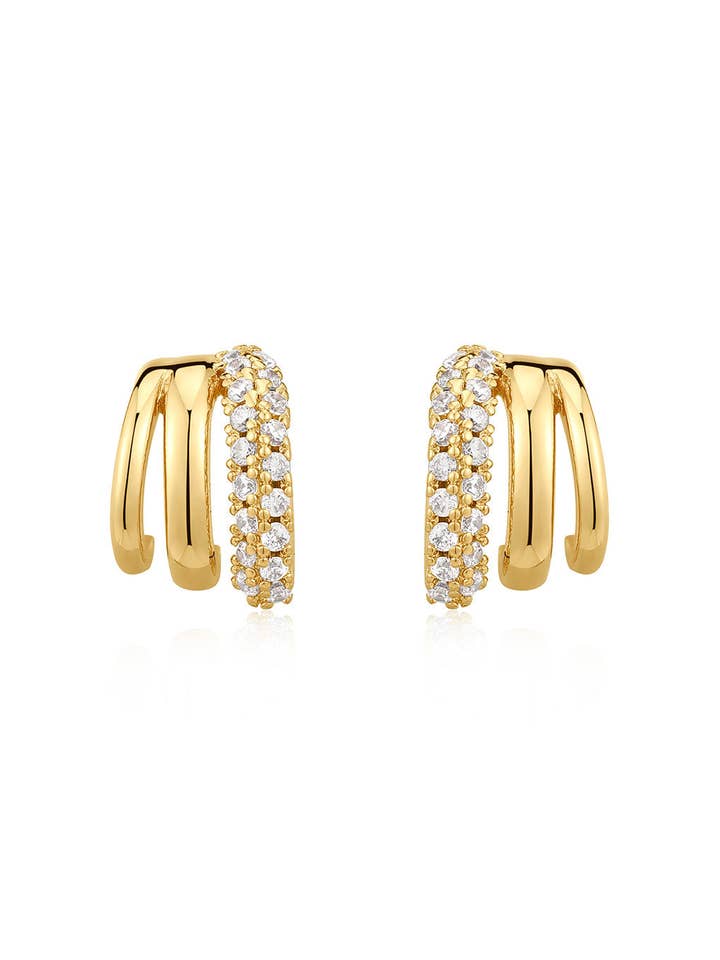 The Multi Piercing Huggies (Ships Mid January) for wholesale by Luv AJ