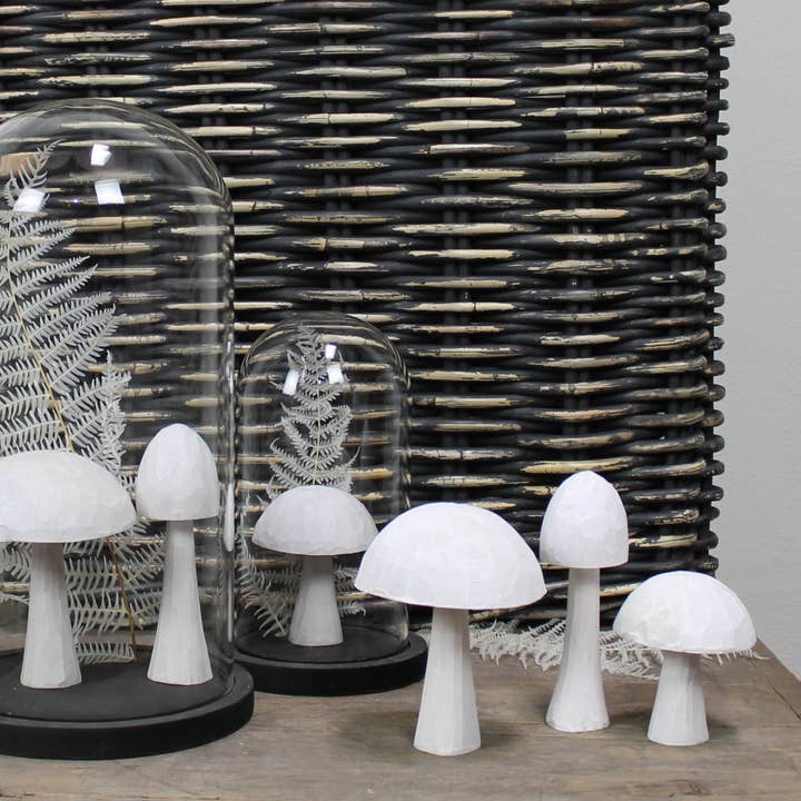 HomArt - Wholesale Decorative Tabletop Object - Mushrooms, Wood - Set of 3