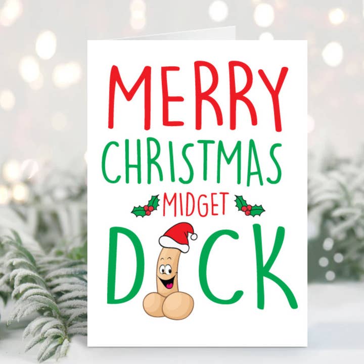 Cheeky Chops Cards & Wanky Candles – Großhandel Weihnachtskarte – Freche Chops Weihnachts-Midget-Karte