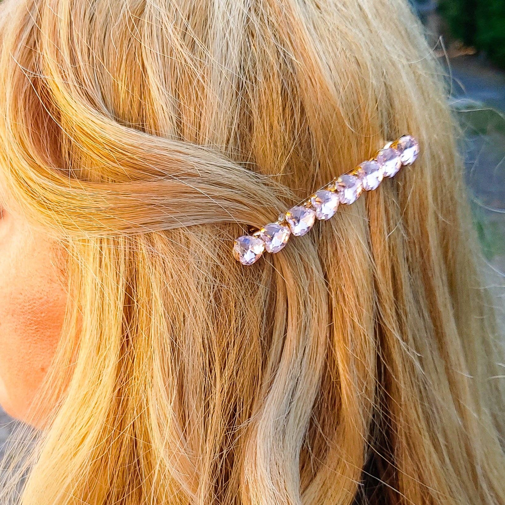 Daemon srls - Wholesale Hair Clip - Women's - LUCE -Fermaglio per capelli con pietre sfaccettate a cuore2