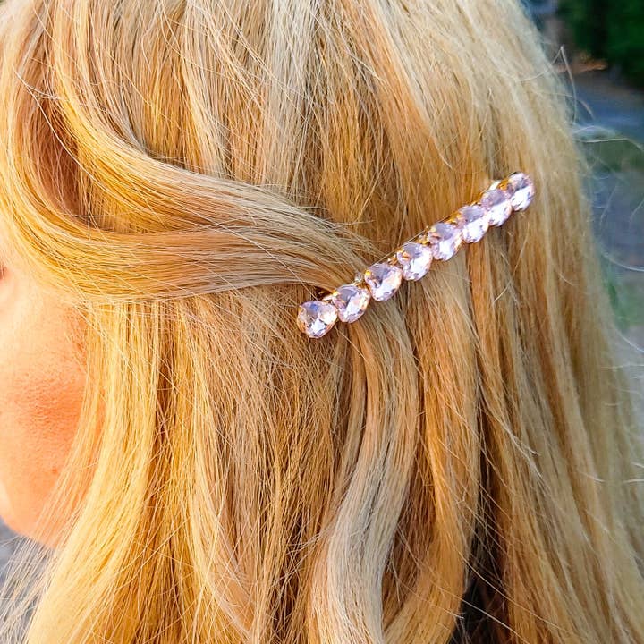 Daemon srls - Wholesale Hair Clip - Women's - LUCE -Fermaglio per capelli con pietre sfaccettate a cuore2
