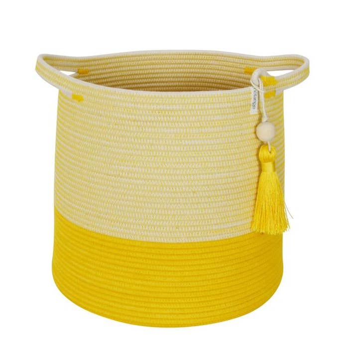 Conical Basket - Yellow (tassel) for wholesale by Mia Mélange