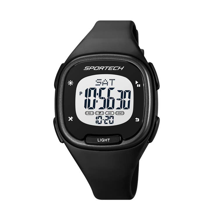 White Sportech Digital Sports Watch Unisex | SP161 for wholesale on Faire