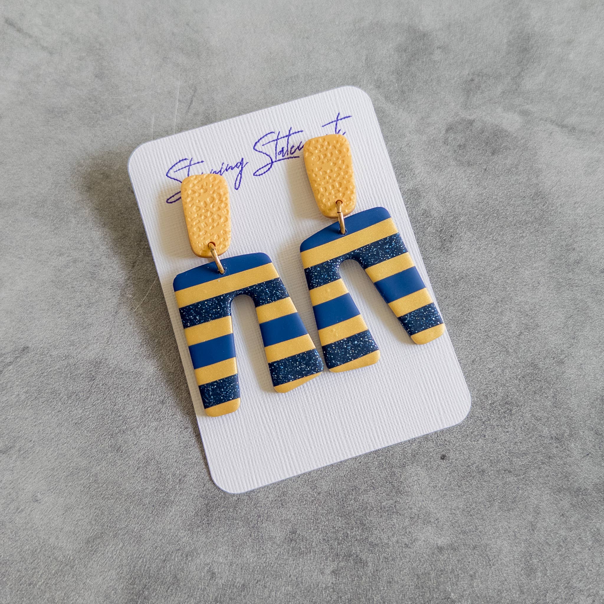 Stunning Statements - Wholesale Dangle Earrings - Brynn Gameday School Spirit Clay Earrings8