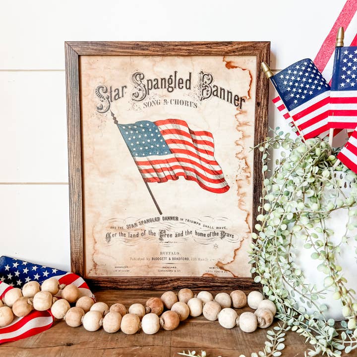 WillowBee Signs & Designs - Wholesale Sign - Star Spangled Flag Wood Sign