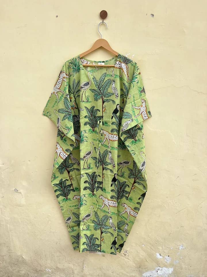 bhavnas boutique – wholesale Kaftan – Women's – 100% Pure Cotton Kaftan Nightwear Gown Summer Long Kaftan2