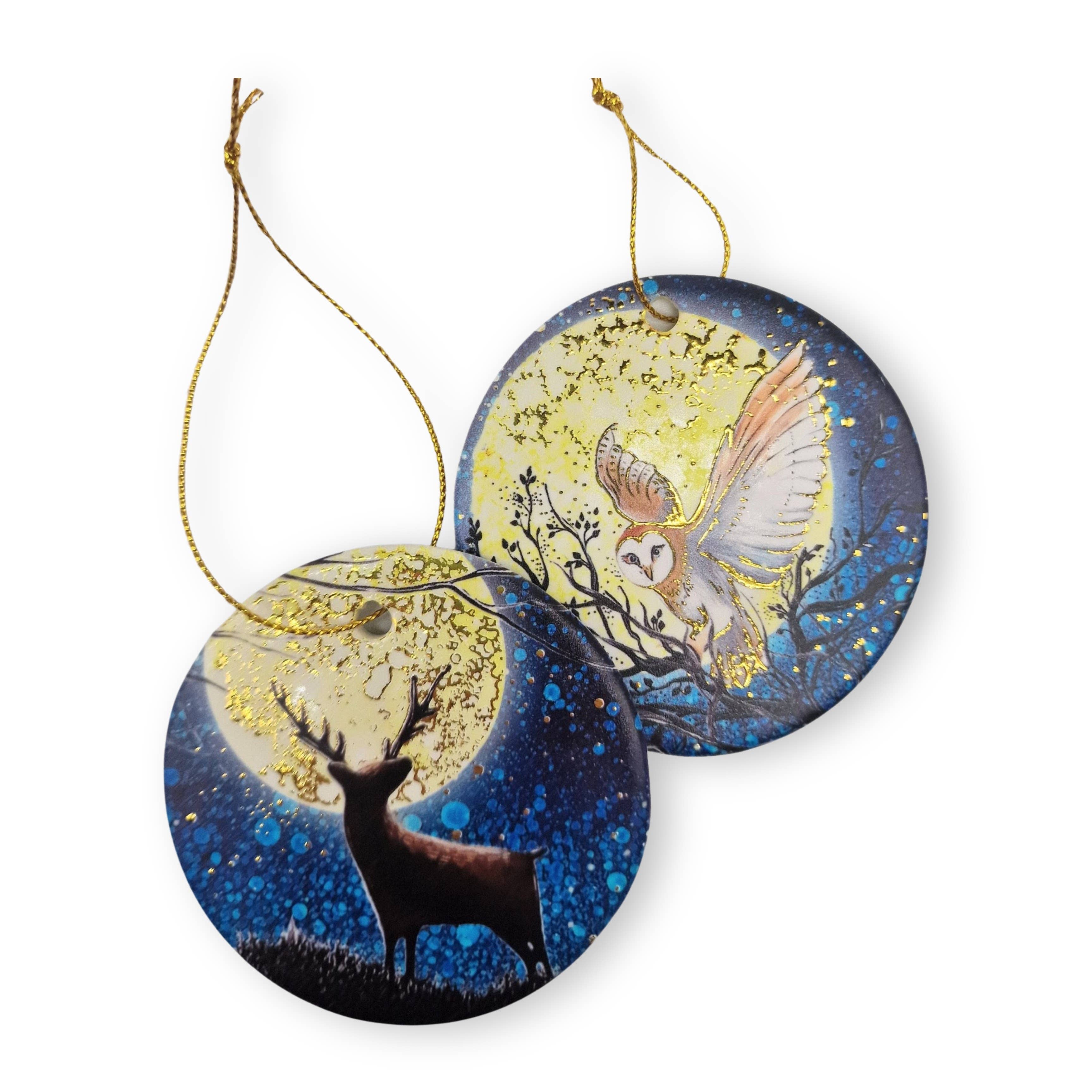 By Jo Crafts - Vente Objets de décoration - Décoration suspendue arbre hibou & cerf18