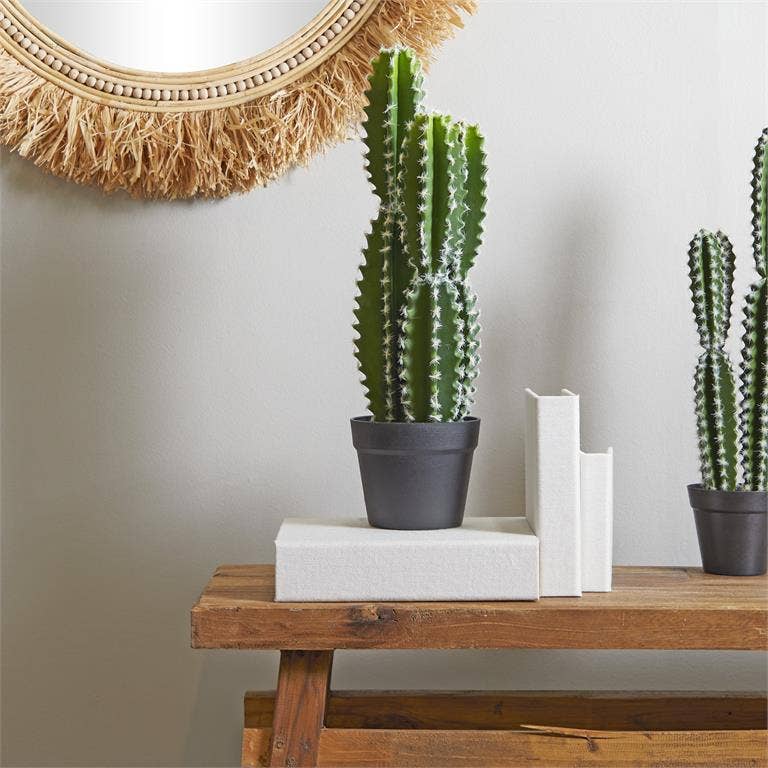 Import Corner - Wholesale Artificial Plant - A-30370: ARTIFICIAL CACTUSWITH POLYSTONE POT 7"W, 23"H1