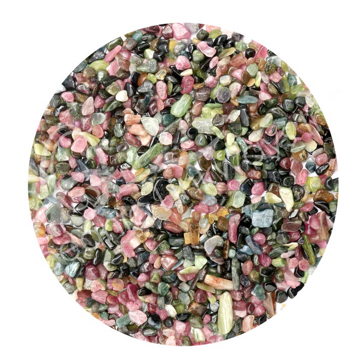 Oceanic Linkways Inc - Wholesale Spiritual Stone/Crystal - (KG)TUMBLED CHIPS - TOURMALINE, RAINBOW 3-5 MM