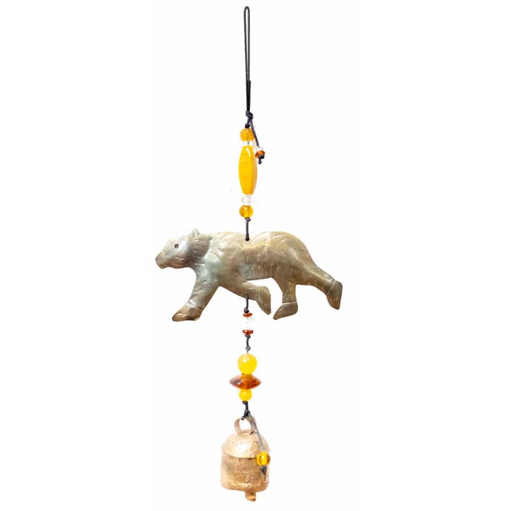 Un solo oso/Cuentas y campana/Mín.2 para venta al por mayor de Moksha Imports