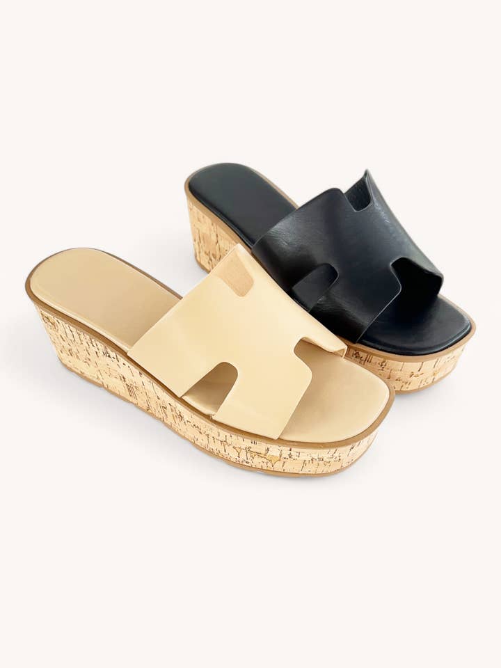 EARNEST-23 CUT OUT DESIGN UPPER PLATFORM WEDGE for wholesale by CCOCCI