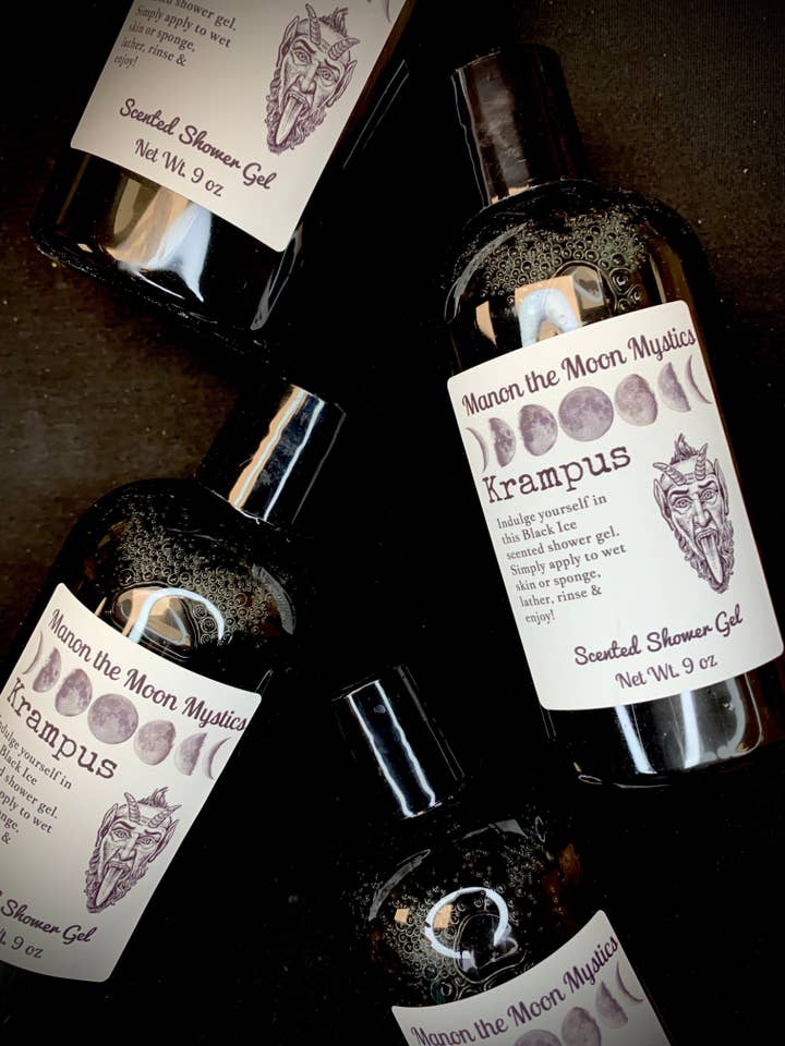 Krampus Shower Gel for wholesale by Man on the Moon Mystics