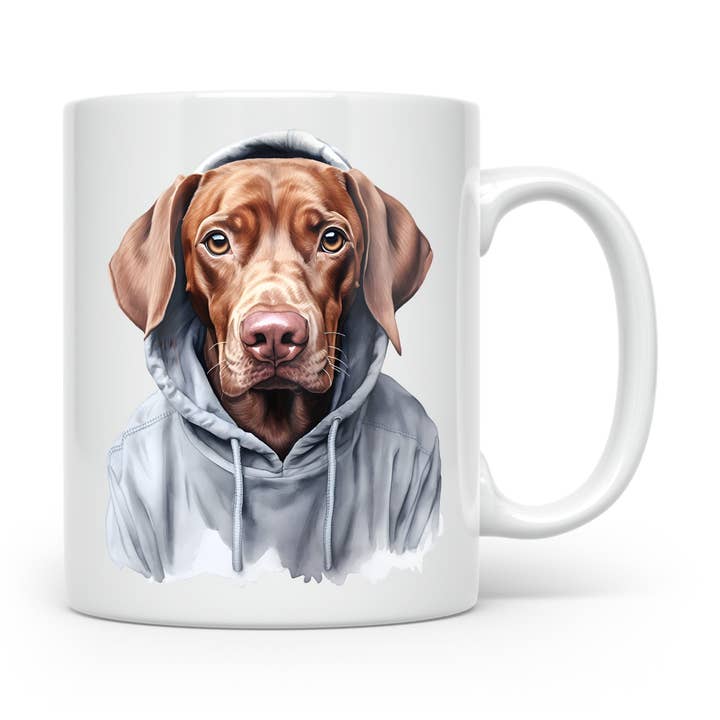 Tasse Vizsla en céramique et porcelaine avec chiens en sweat à capuche pour la vente par Noble & Page