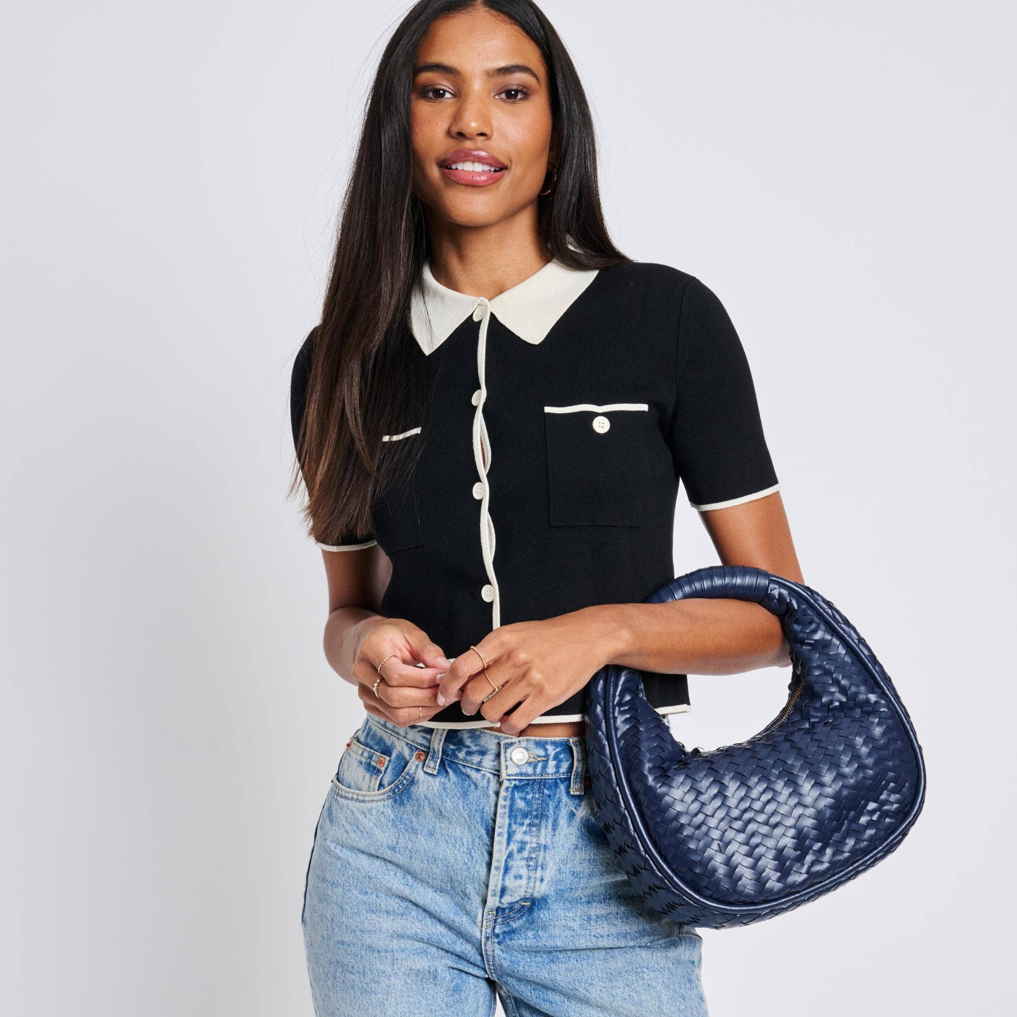 Moda Luxe - Vente Pochette – femme - Pochette tissée Cassidy en cuir vegan14