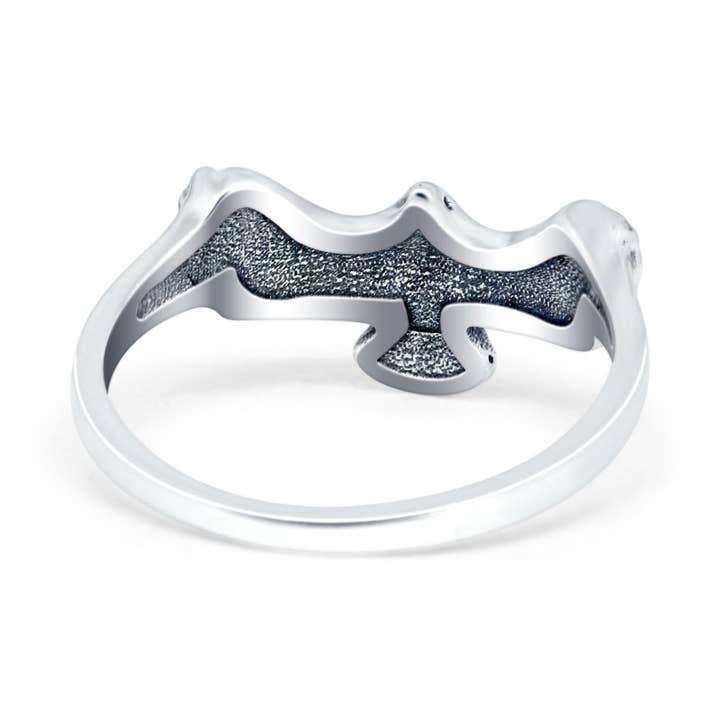 Sterling Silver Oxidized Eagle Ring for wholesale on Faire2
