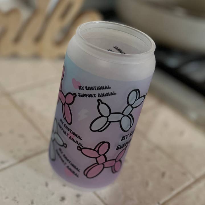 Emotional Support Animal Glass Cup for wholesale by Seven77nine