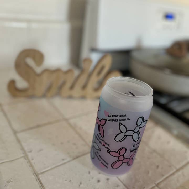 Emotional Support Animal Glass Cup for wholesale by Seven77nine