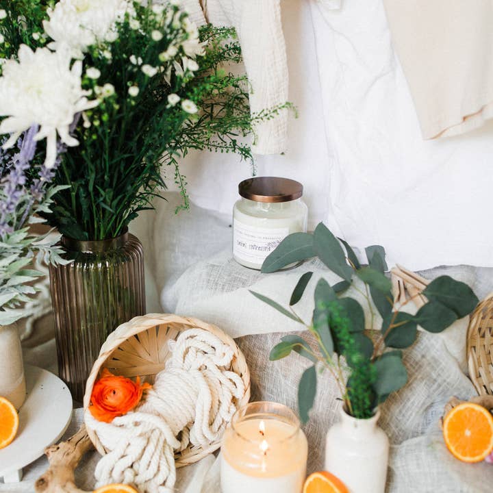 Palms, Psalms, & Prosecco - Wholesale Jar/Filled Candle - Coastal Clothesline Soy Candle3