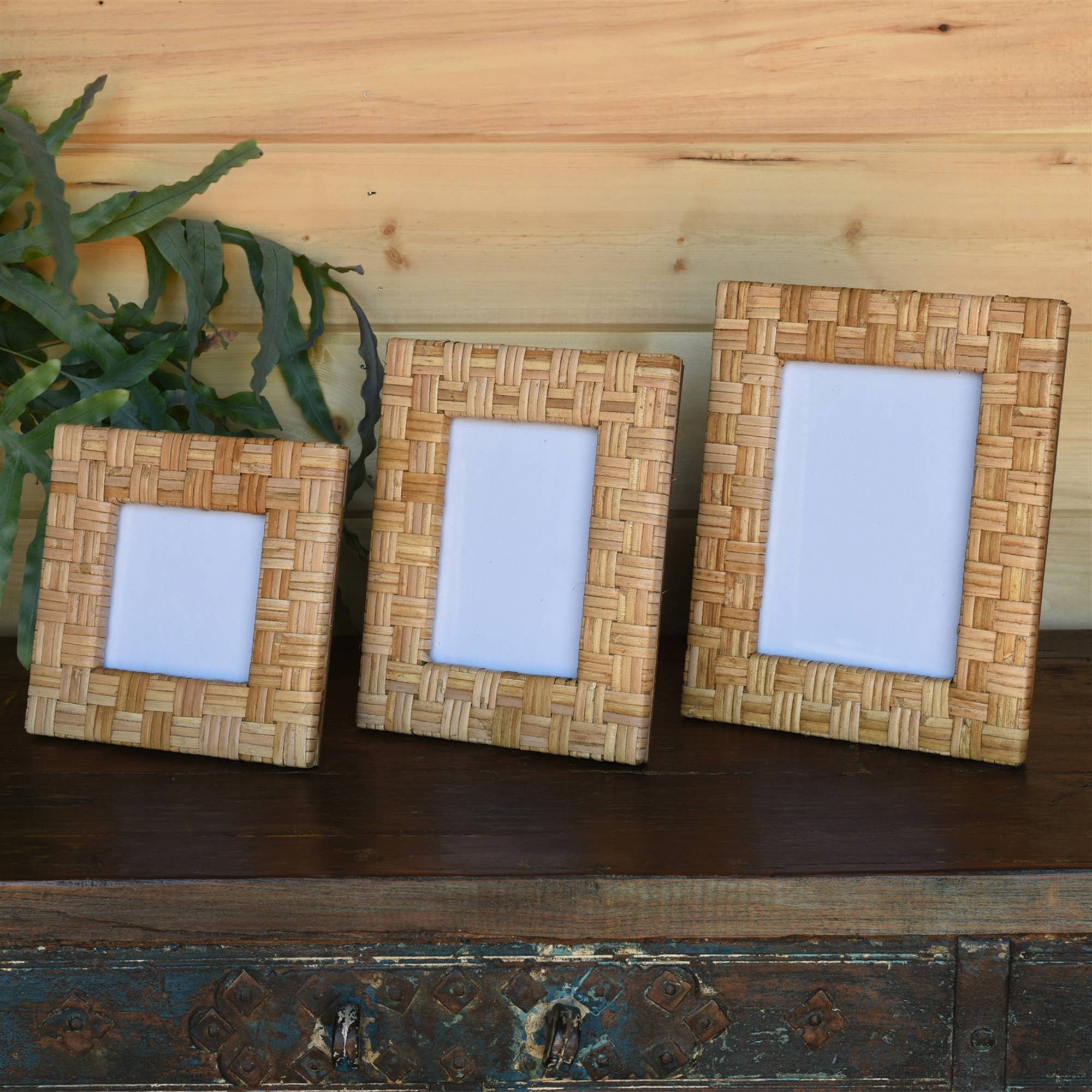 HomArt – wholesale Picture frame – Cayman Frame, Rattan - 4x6 - Natural3