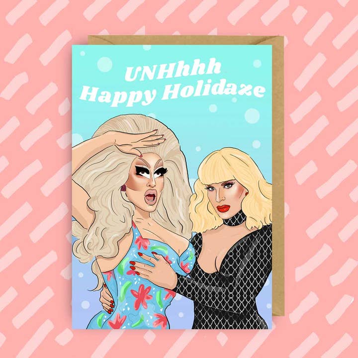 Tarjeta de Navidad UnHHHH de Trixie Mattel y Katya Zamo | LGBT para venta al por mayor de The Queer Store