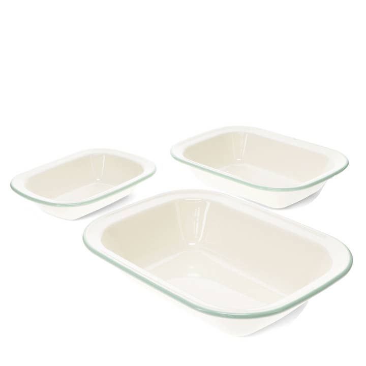 Rex B2B - UK – wholesale Baking dish – Enamel Pie Dishes (Set of 3) - Pistachio3