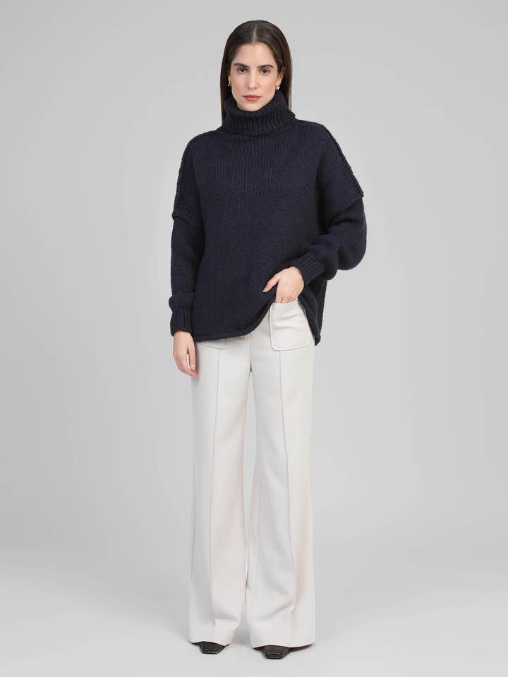 An'ge - Vente Pull en maille – femme - PULL LEJOKO marine1