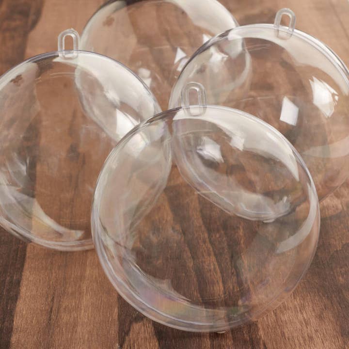 Factory Direct Craft - Wholesale Ornament Set - 100mm Clear Acrylic Fillable Ball Ornament