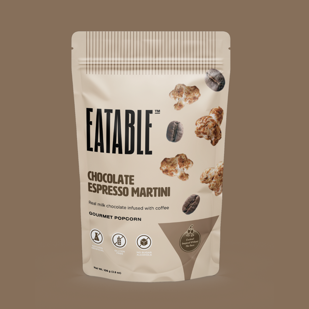 EATABLE Popcorn - Wholesale Popcorn - Chocolate Espresso Martini ☕️ Gourmet Milk Chocolate Popcorn4