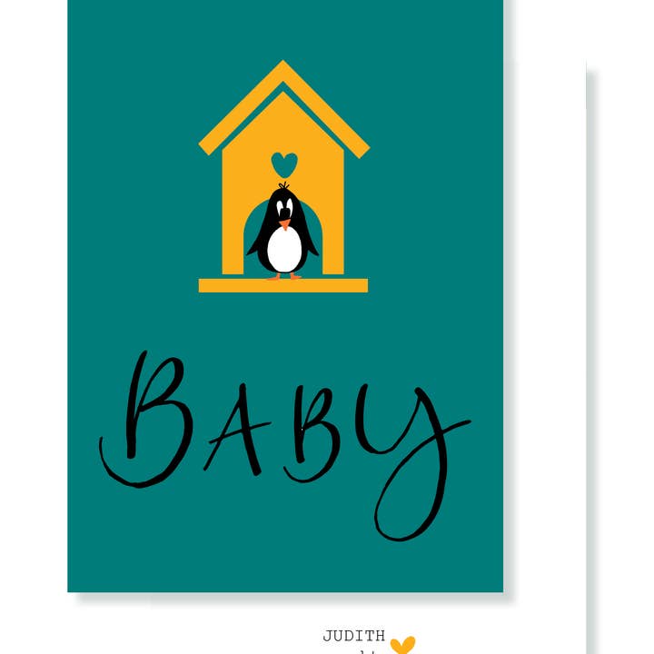 Karte - Baby - Blauer Hintergrund für den Großhandel von JUDITH maakt