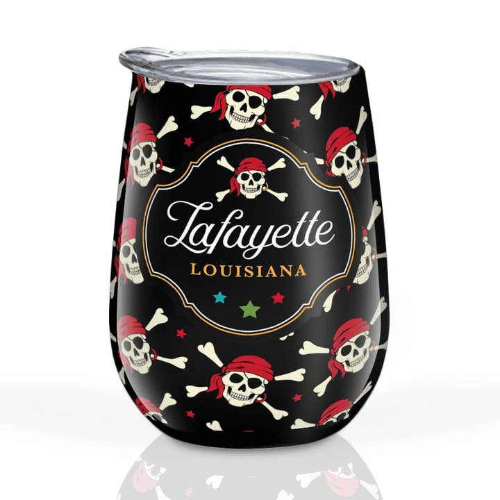 Customizable Stainless 10oz Wine Glass: Fun Pirates HazelDo for wholesale by Matrix