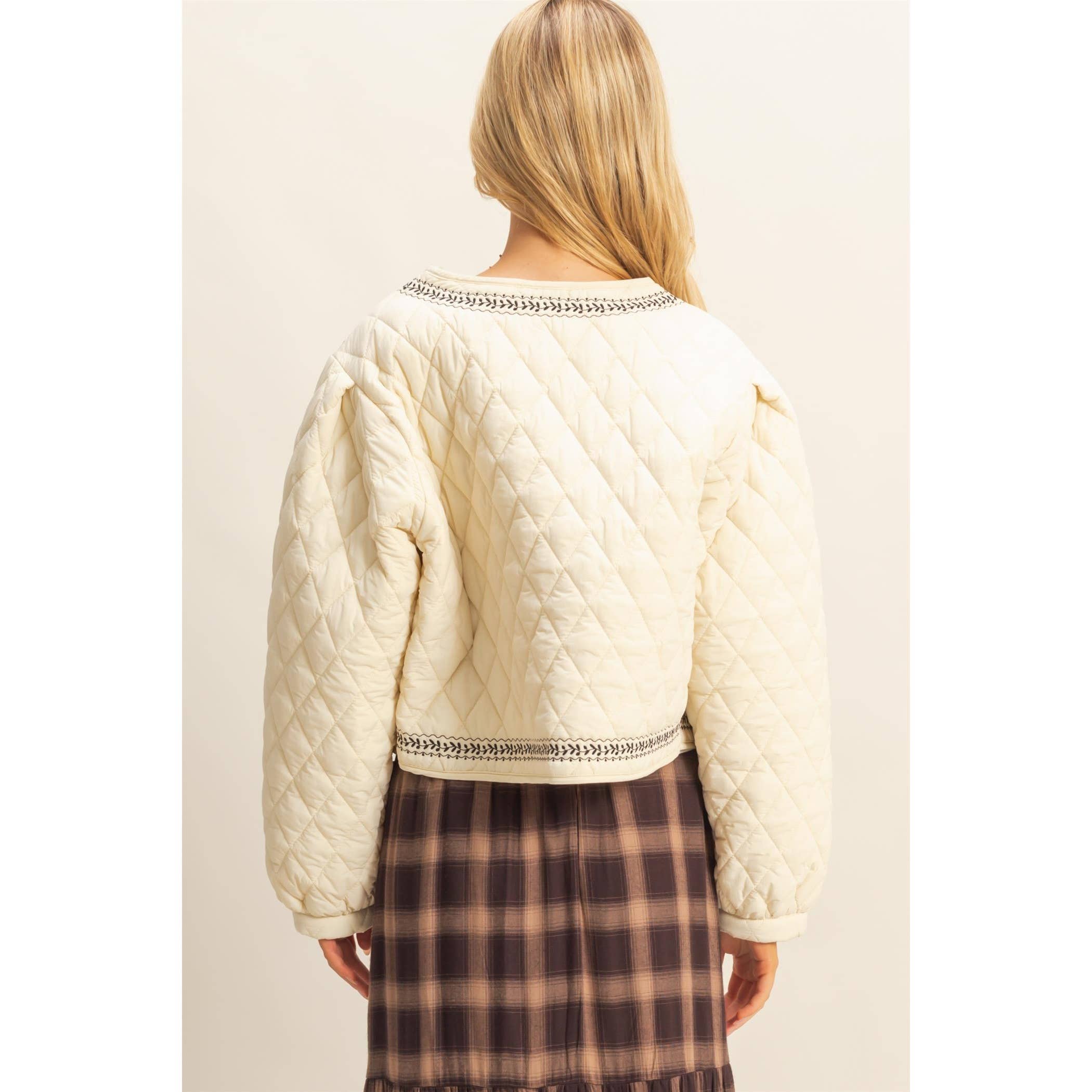 HYFVE - Wholesale Jacket - Women's - Quilted Floral Embroidered Padding Jacket9